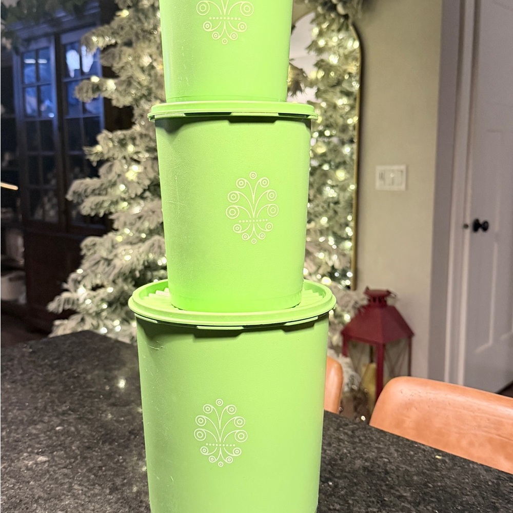 Tupperware Green Food Storage Containers